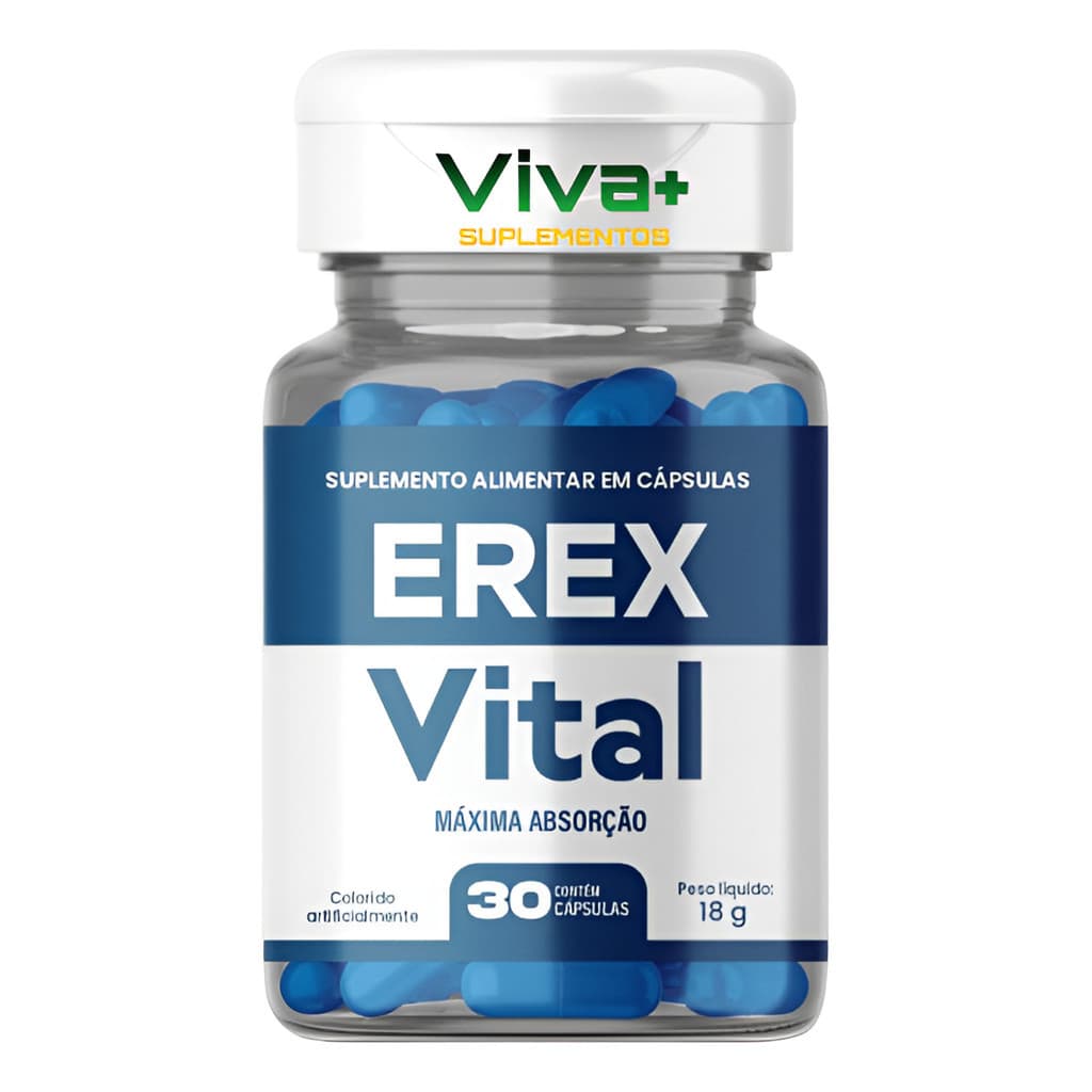 Erex Vital Original 30 Capsulas 18g Suplemento Alimentar Sem Sabor