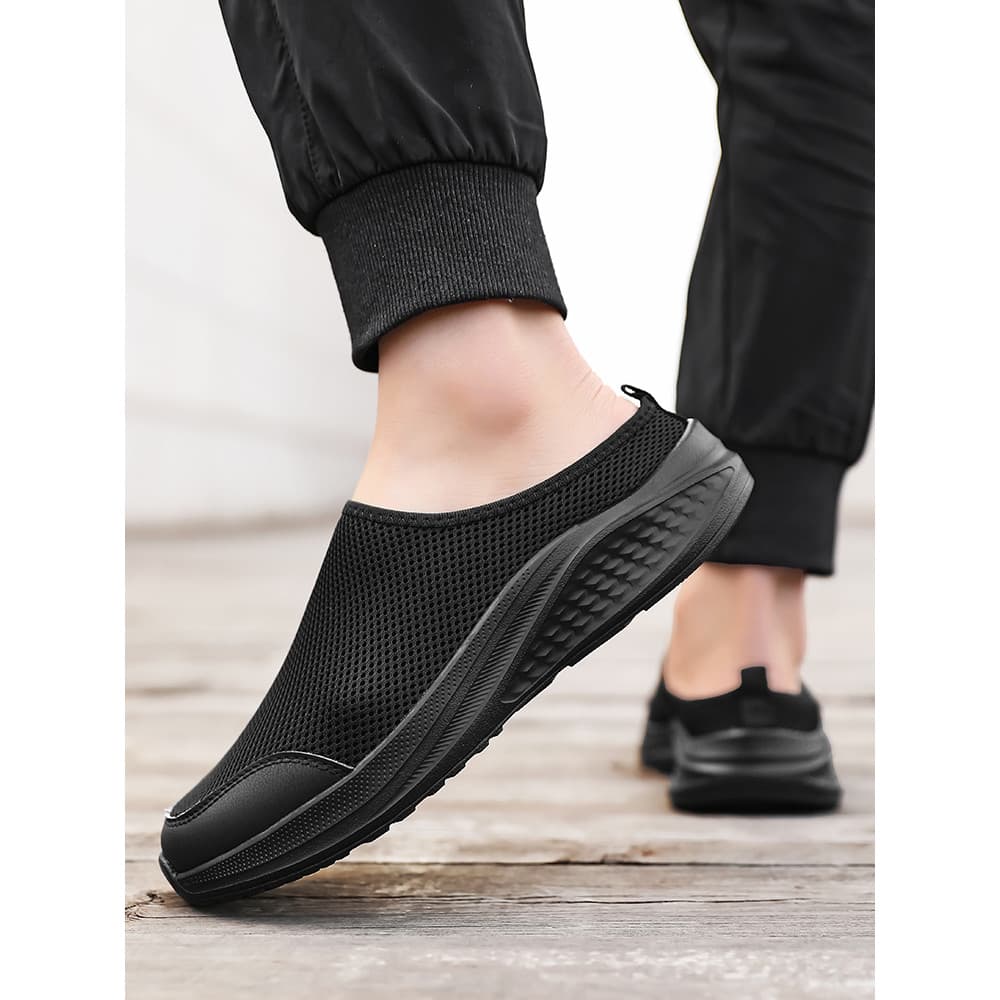 Um Pedal Extra grande tamanho sapatos masculinos tamanho 48 sem salto meio suporte sapatos casuais 47 sandálias de malha