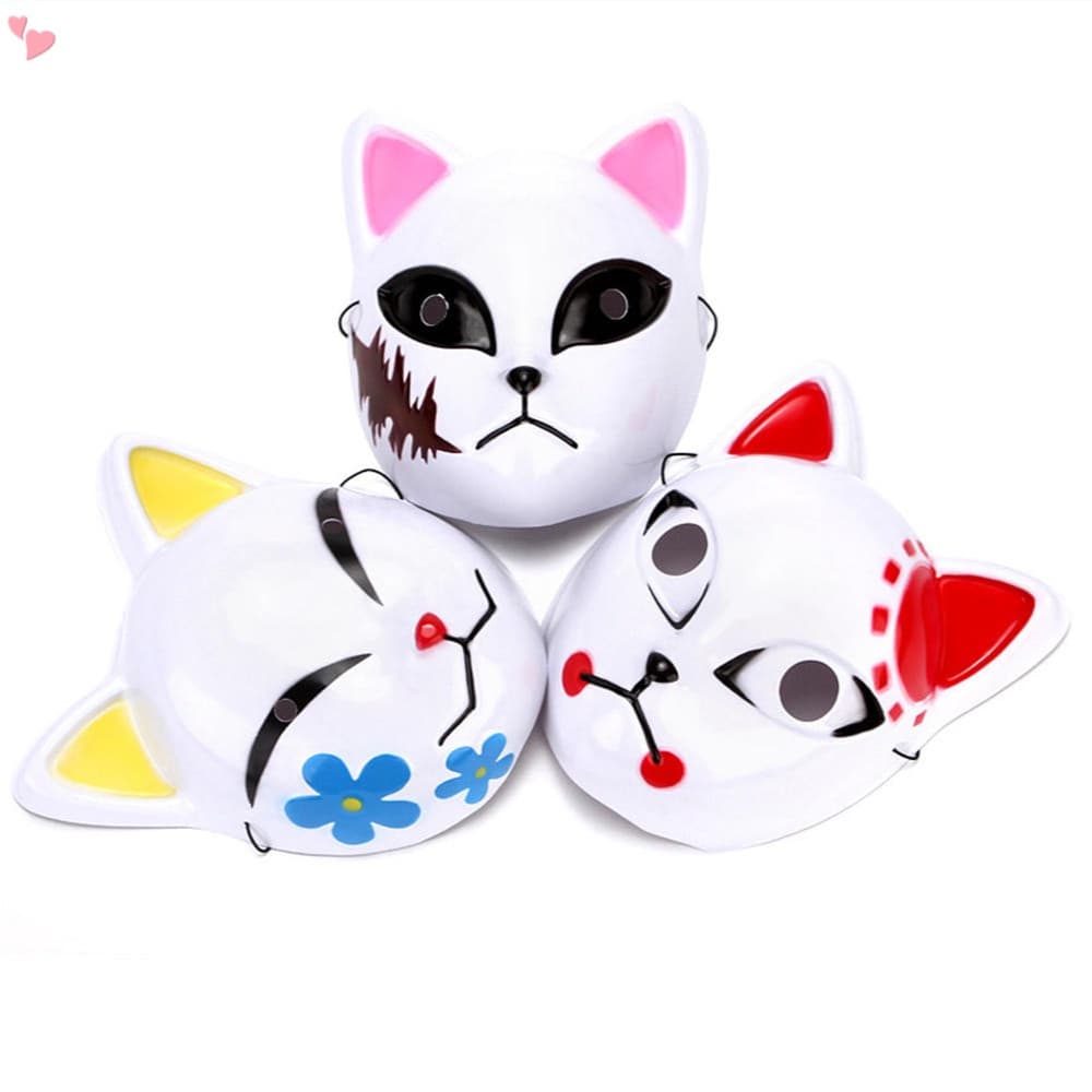 Japanese Fox LED Light-Up Anime Mask for Halloween Carnival Cosplay Costumes Decoration