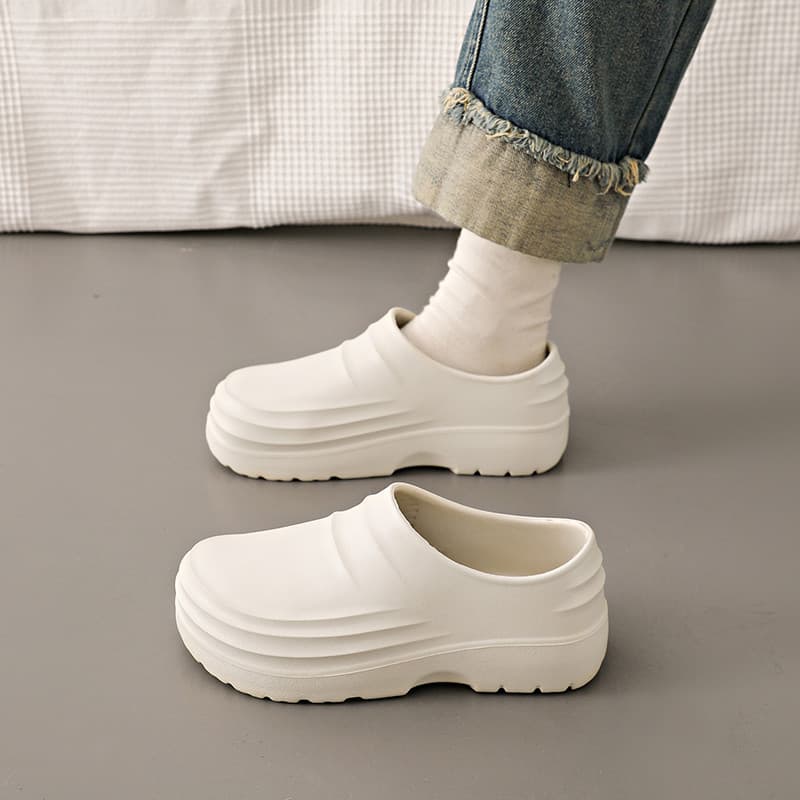 Anti-deslizamento Baotou chinelos feminino exterior usar sapatos de Chef sola macia sapatos de enfermeira anti-deslizame