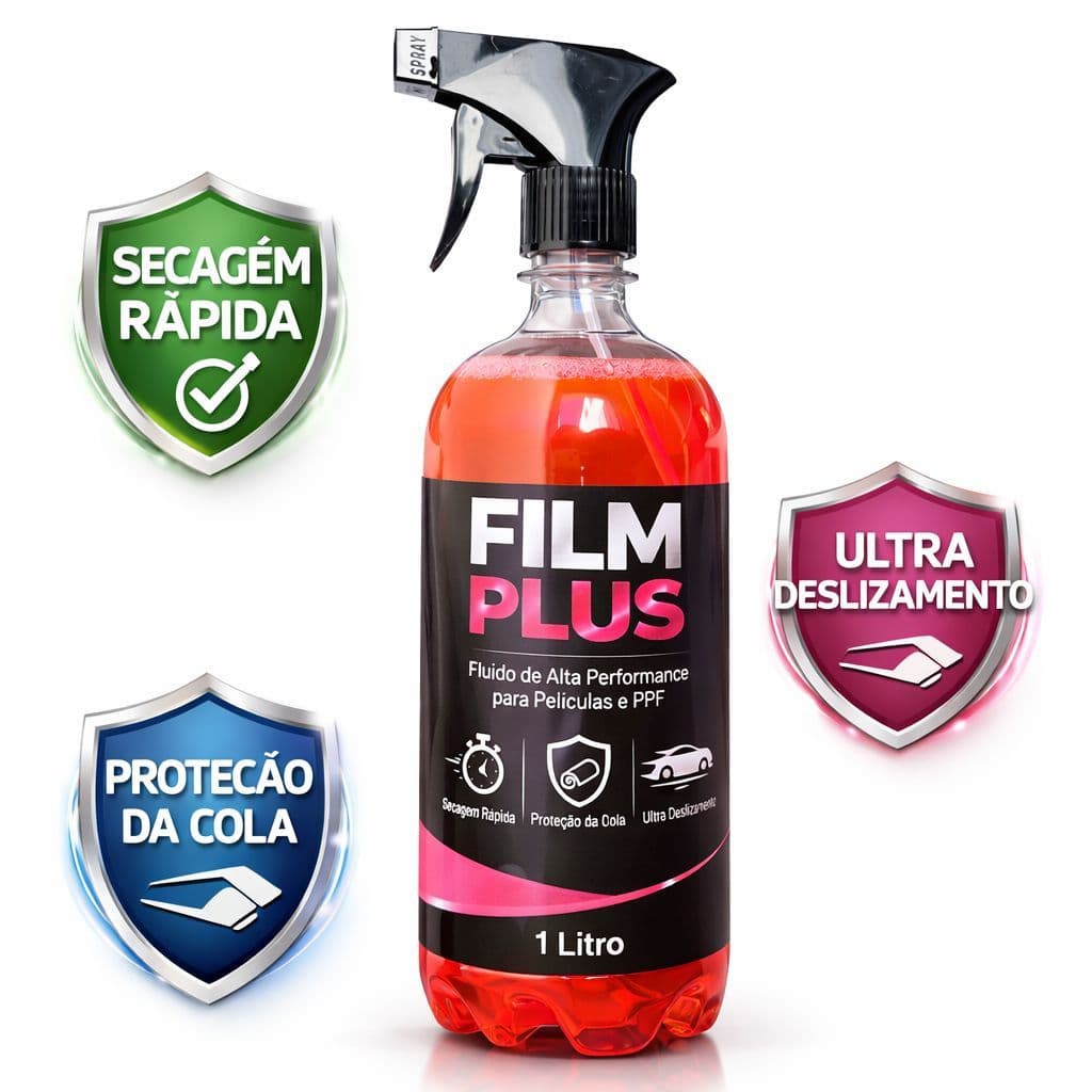 Solucao Profissional Aplicar Peliculas Controle Solar PPF Film Plus Rosa Alta Performance Para Envelopamento Automotivo