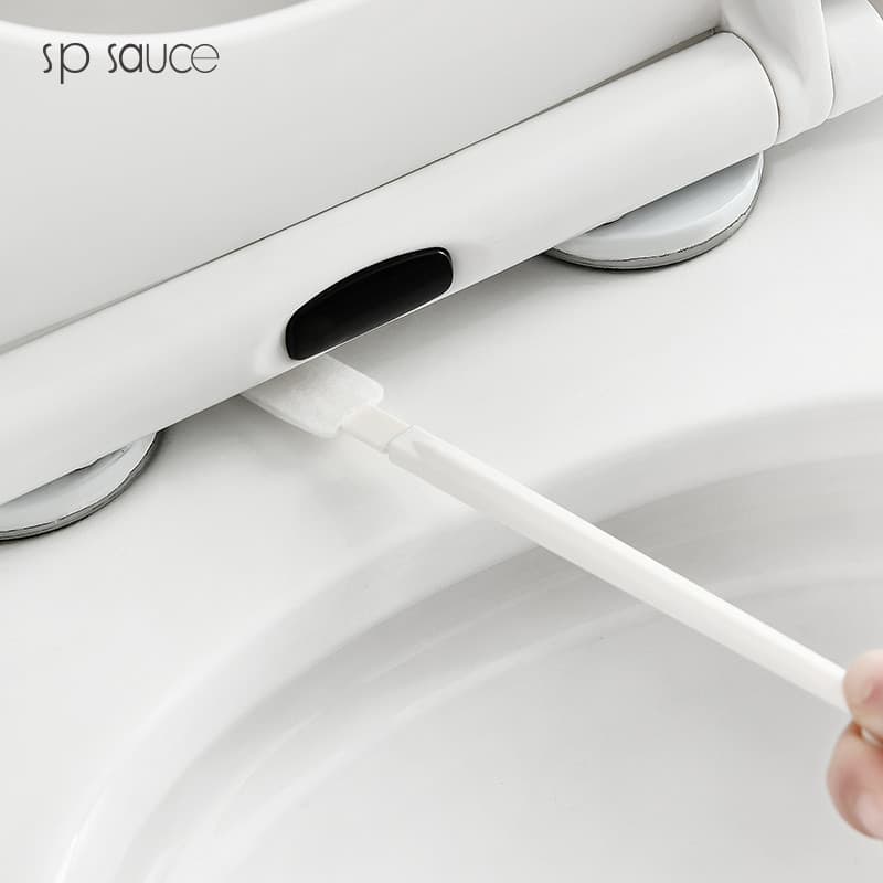 SP MOLHO Escova descartável para limpeza de lacunas, sem canto morto, escova para vaso sanitário, esfoliante de canto mo