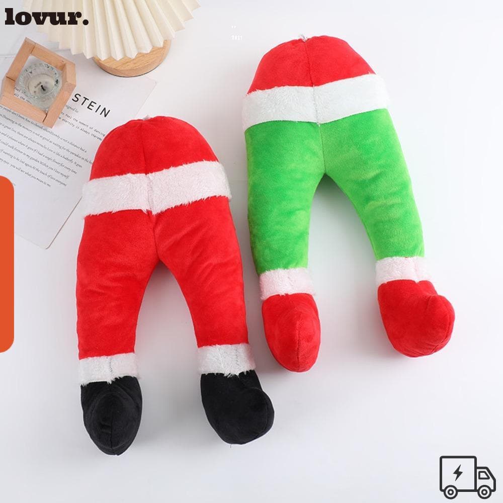 LOVUR Pernas De Papai Noel , Decoração De Porta 44 Cm Árvore De Natal , Pingentes De Longas De Pelúcia Para Festa