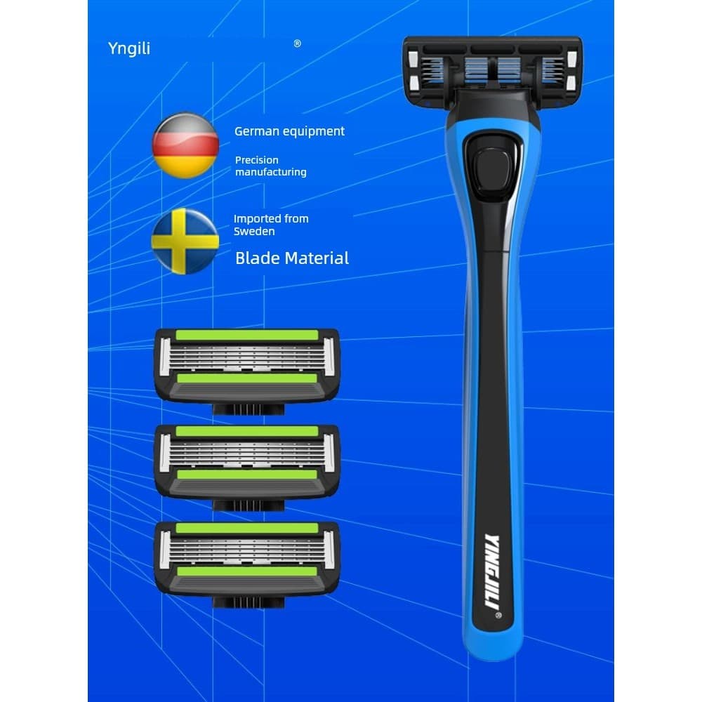 Purificação em inglês Navalha Manual de 5 camadas masculina Navalha Navalha de barbear Lâmina de cinco camadas
