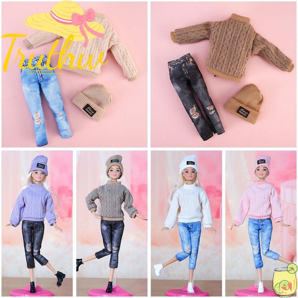 TRUTHW 1 Conjunto De Calças Para Bonecas Mais Recentes Chapéus Casuais Da Moda DIY