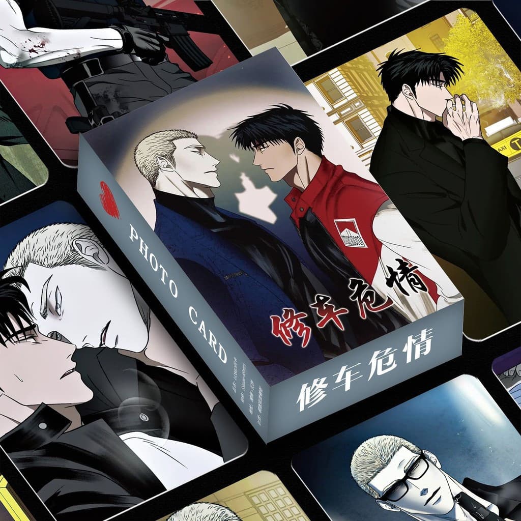 50-55pcs Manga Manhwa Linha Fechada Cartões Lomo Holográficos Perigosa Loja De Conveniência Photocard Mel Problema Folha