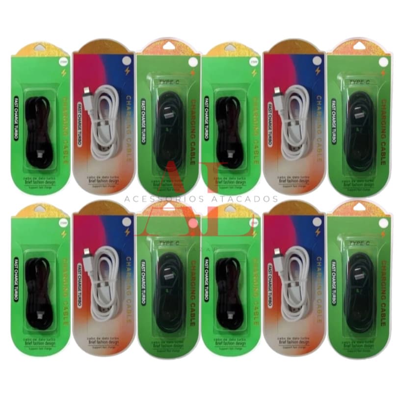 Kit 5/10/15/20 Cabo Carregador TURBO 25w Micro USB Rápido Para Tipo De Aparelho V8/ Type C/ IOS     
(ENVIO IMEDIATO)
