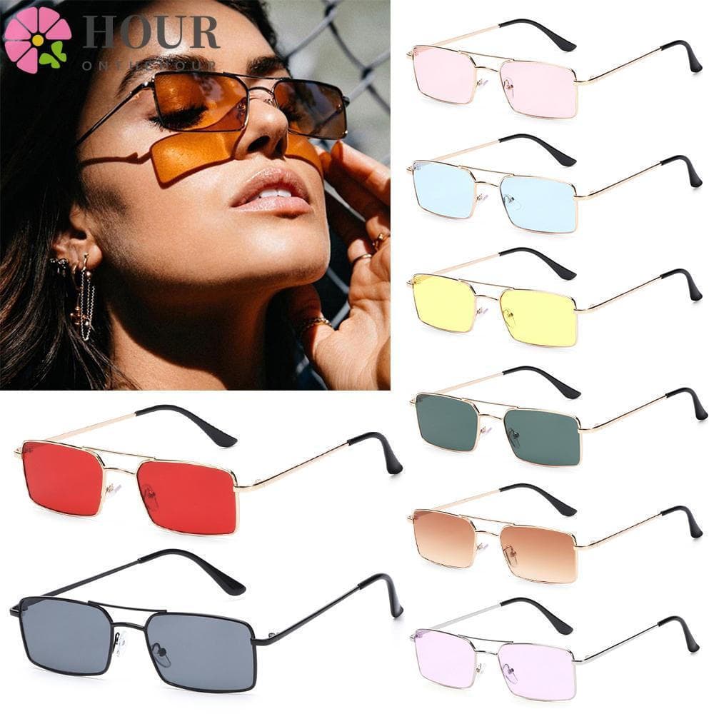 Óculos de sol clássicos pequenos com lentes anti-reflexo UV400 estilo punk 60PE