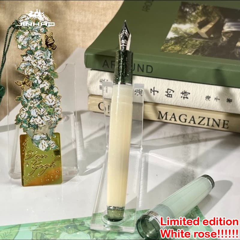Edição Limitada Cor Rosa Branca JINHAO 82 Caneta Tinteiro Escrita Suave EF F Nib Caligrafia Material Escolar Papelaria