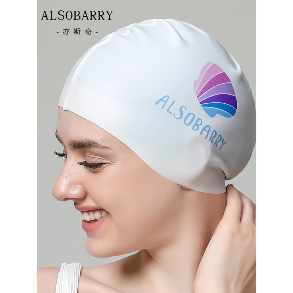 Novo estilo touca de natação feminino adulto cabelo longo à prova dwaterproof água Silicone touca de natação feminino pr