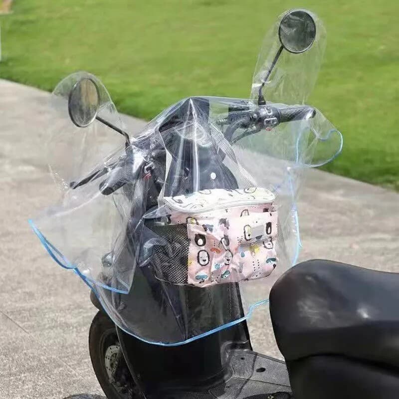 Cabeça do veículo elétrico capa à prova dwaterproof água Scooter bicicleta pára-brisa colcha luvas Anti-úmido PVC filme