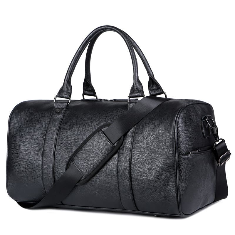 Bolsa de viagem masculina, bolsa de viagem de negócios de grande capacidade, couro macio, bolsa de bagagem de curta dist