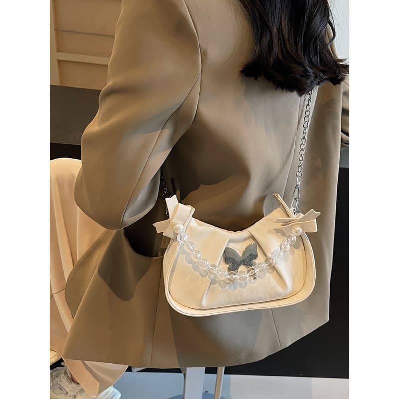 bolsa transversal feminino bolsa feminina Plissado nicho Design exclusivo High-End saco feminino primavera verão 2025 no