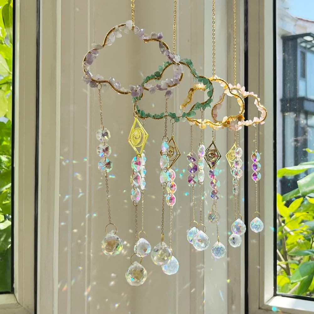 Pingente de cristal de parede decoração de parede pingente de cristal Natural captura de sol criativo nova nuvem pingent