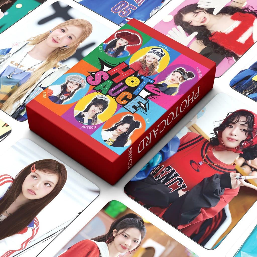 55 peças/caixa Cartão Fotográfico BABYMONSTER Álbum HOT SAUCE Coleção AHYEON AHXF
