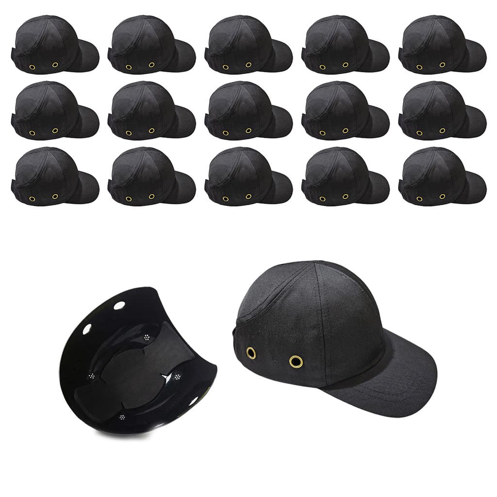 Bone com Capacete EPI Kit 15 Uni Obra Segurança do Trabalho Casquete Protecao Construcao Oficina Reparo Servico