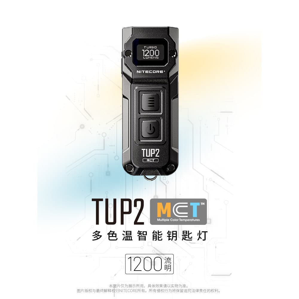 Knight Cole TUP2 Novo Estilo Lanterna Pequena Três Cores Temperatura Mini Luz Forte Super Brilhante Recarregável EDC Cha