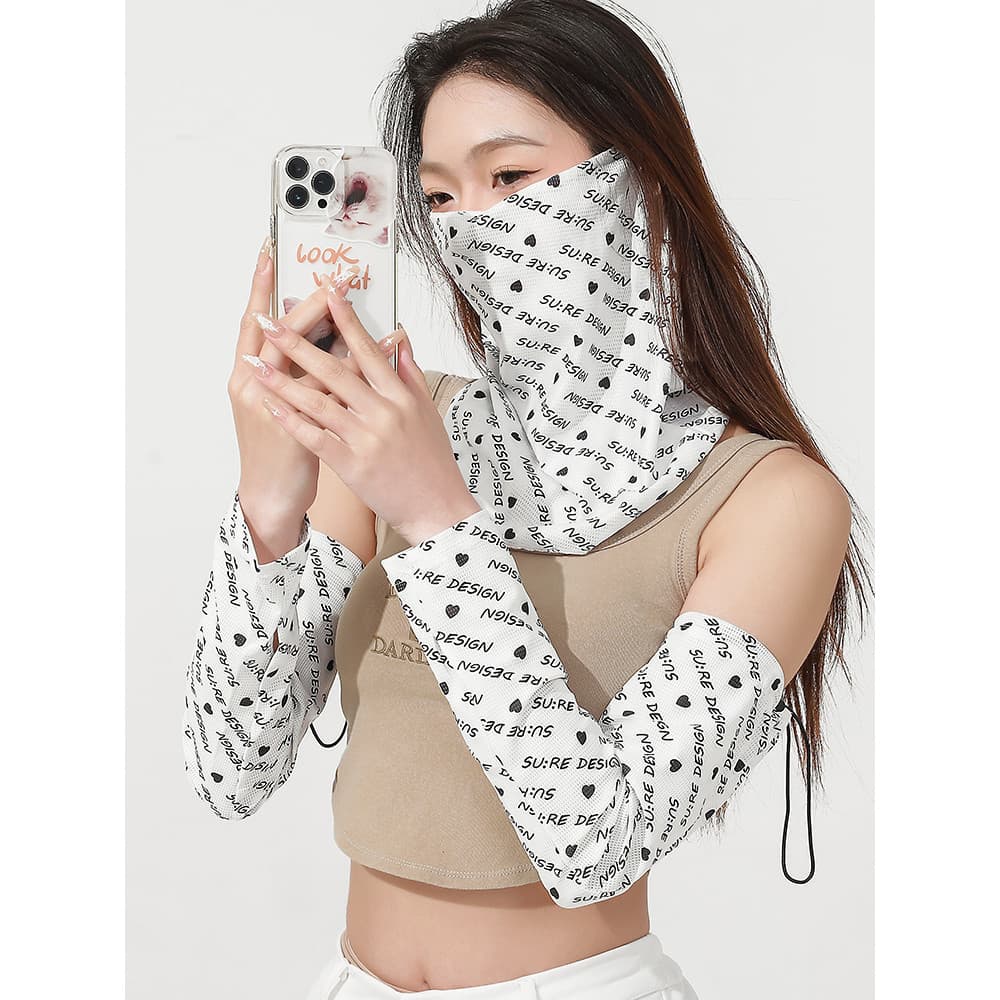 Máscara protetora solar feminina verão ao ar livre guarda-sol pescoço proteção pescoço ciclismo rosto cheio Anti-ultravi