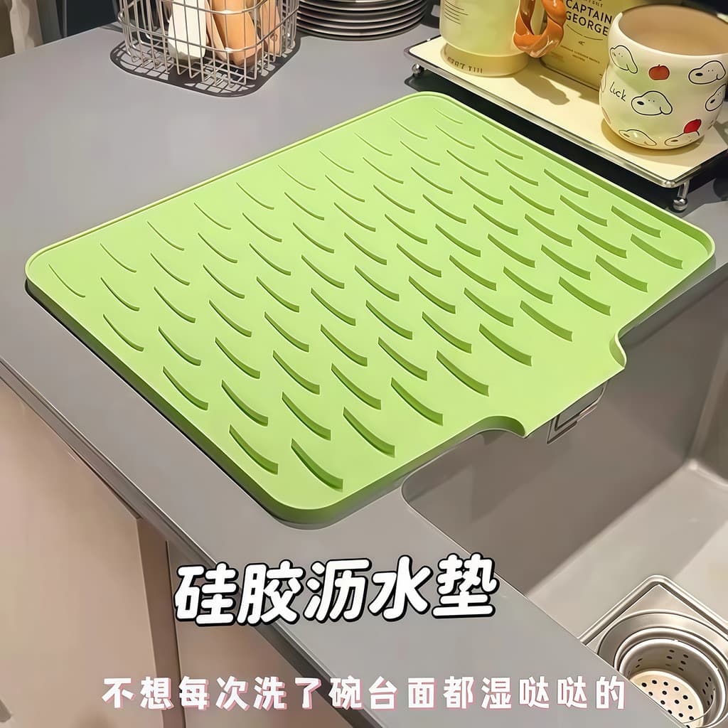 Bancada inclinação Silicone dreno esteira cozinha anti-escaldante isolamento térmico pote esteira engrossado bancada est