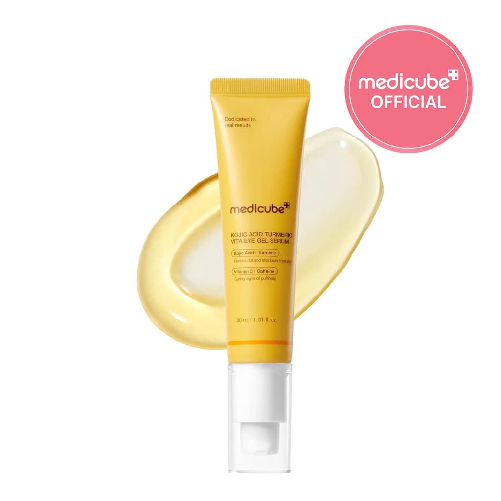 [medicubeOfficial]Sérum para Olhos com Ácido Kójico e Cúrcuma | Sérum em Gel para Iluminação dos Olhos Durante Todo o Di