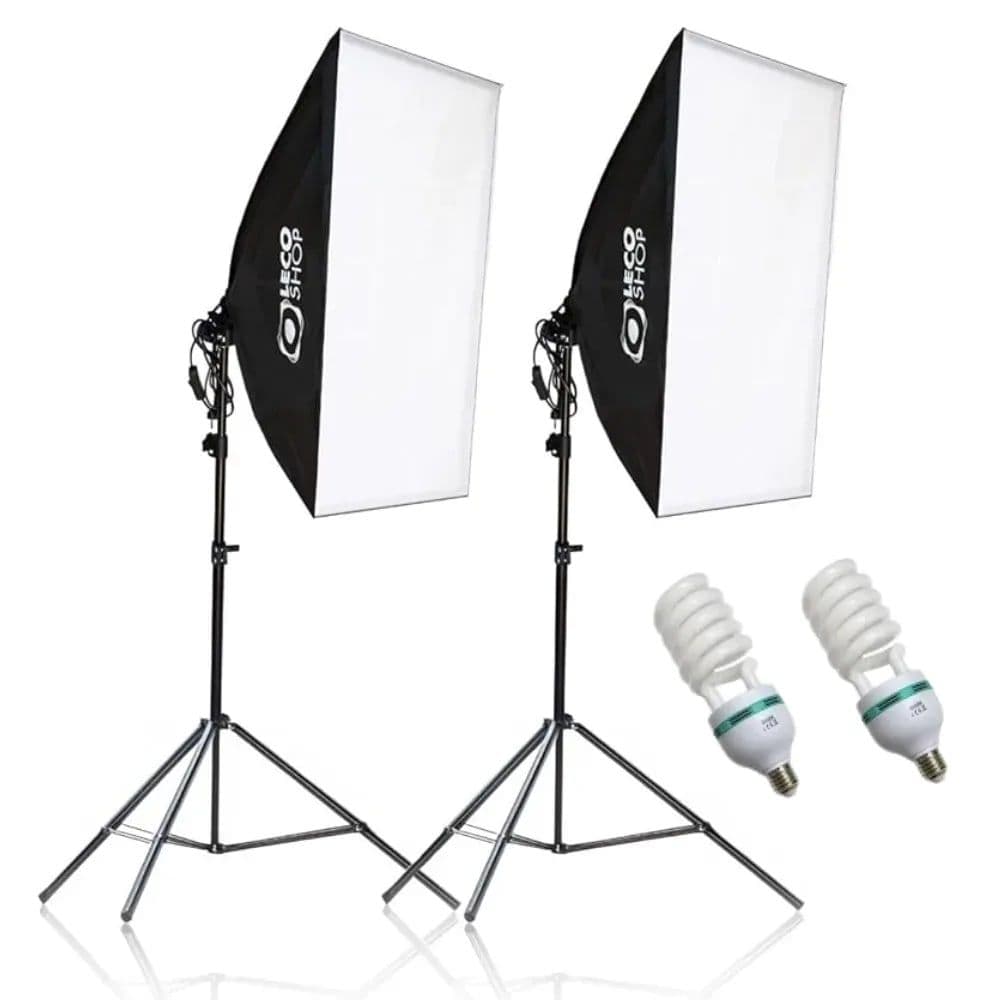 Kit Home Studio com 2 Softbox Fotográficos e Tripés 2m