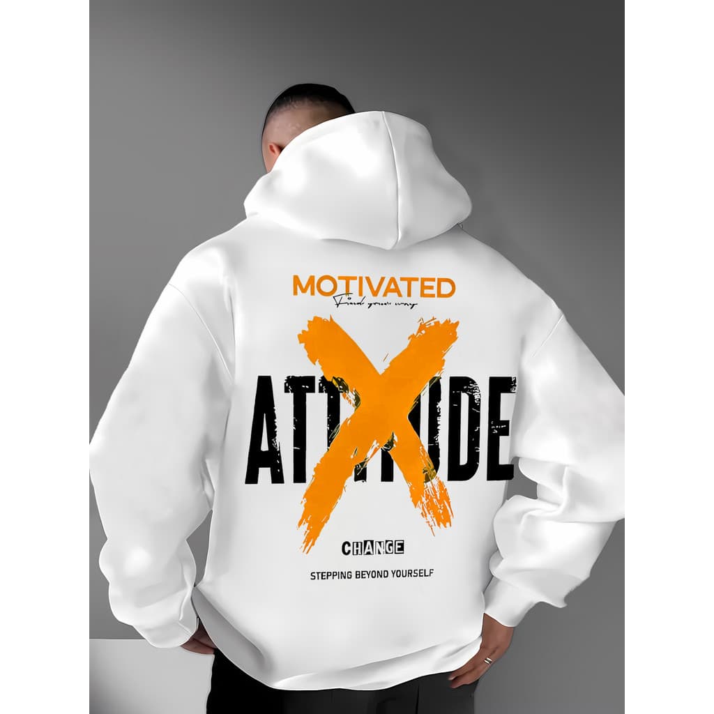 Moletom Canguru Masculino estampa Atitude Motivação Academia Blusa de Frio Casaco Unisex