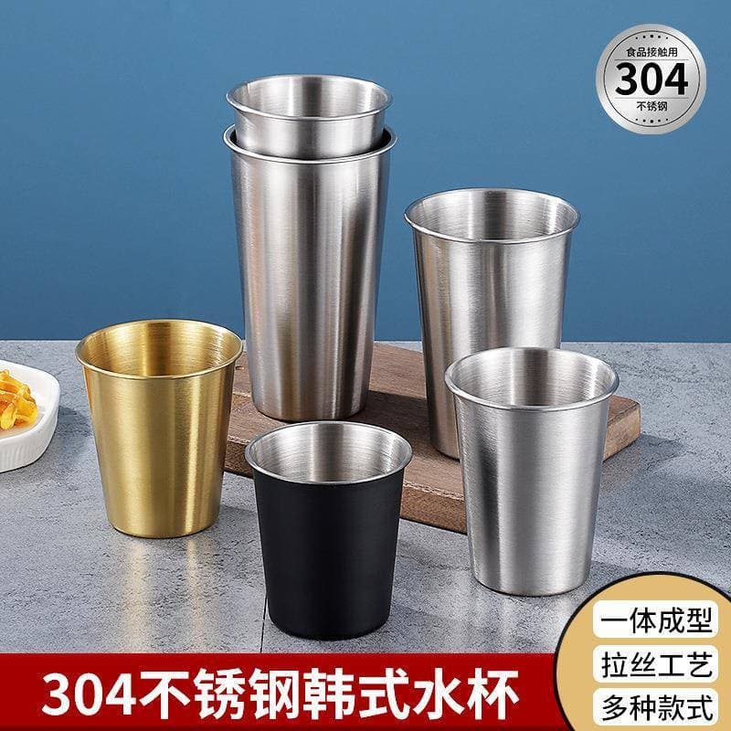Estilo Industrial ins copo de aço inoxidável 304 borda laminada copo de cerveja logotipo copo de café prático de ág