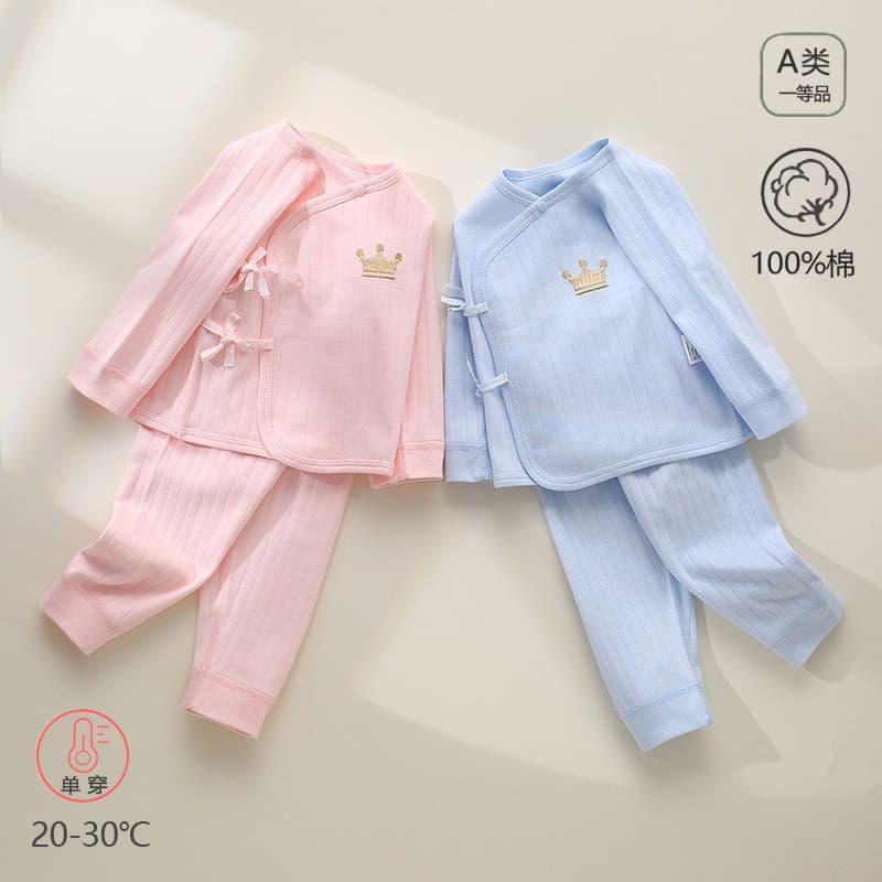 Roupas para recém-nascidos outubro algodão puro primavera outono estilo desossado roupa interior do bebê monge roupas re