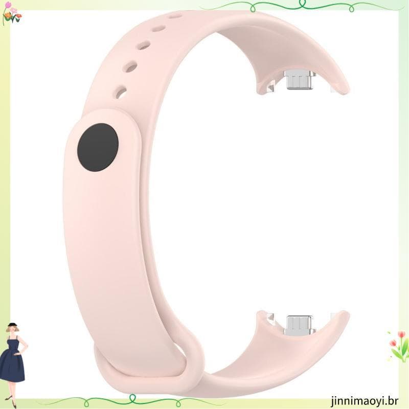 Adequado para Xiaomi Mi Band 8/9/10 cinta monocromática nfc versão Interface de Metal unissex pulseira à prova d'água
