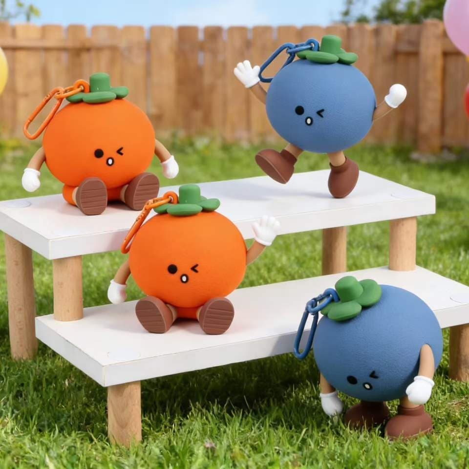 Criativo e Fofo Porta-Moedas Médio em Forma de Fruta de Mirtilo, Chaveiro, Presente para Amigos e Casais, Bolsa
