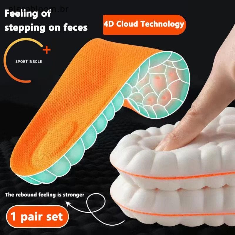 Palmilhas Esportivas De Látex De Alta Elasticidade , Almofadas Macias Para Sapatos , Suporte De Arco , Ortopédicas , Des