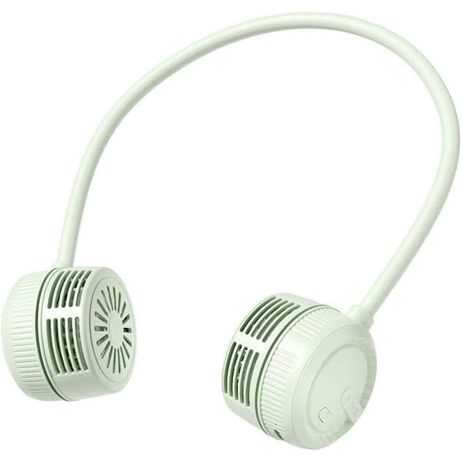Ventilador Portátil de Pescoço, Ventilador Sem Hélices Recarregável por USB, Verde Menta, Mini Ventilador Dobrável e Sil