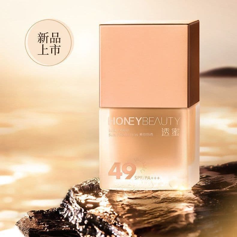 [Translucent Honey] Base Protetora Solar Líquida, Corretivo de Longa Duração, Leve, Hidratante, BB Cream com FPS49 PA+++