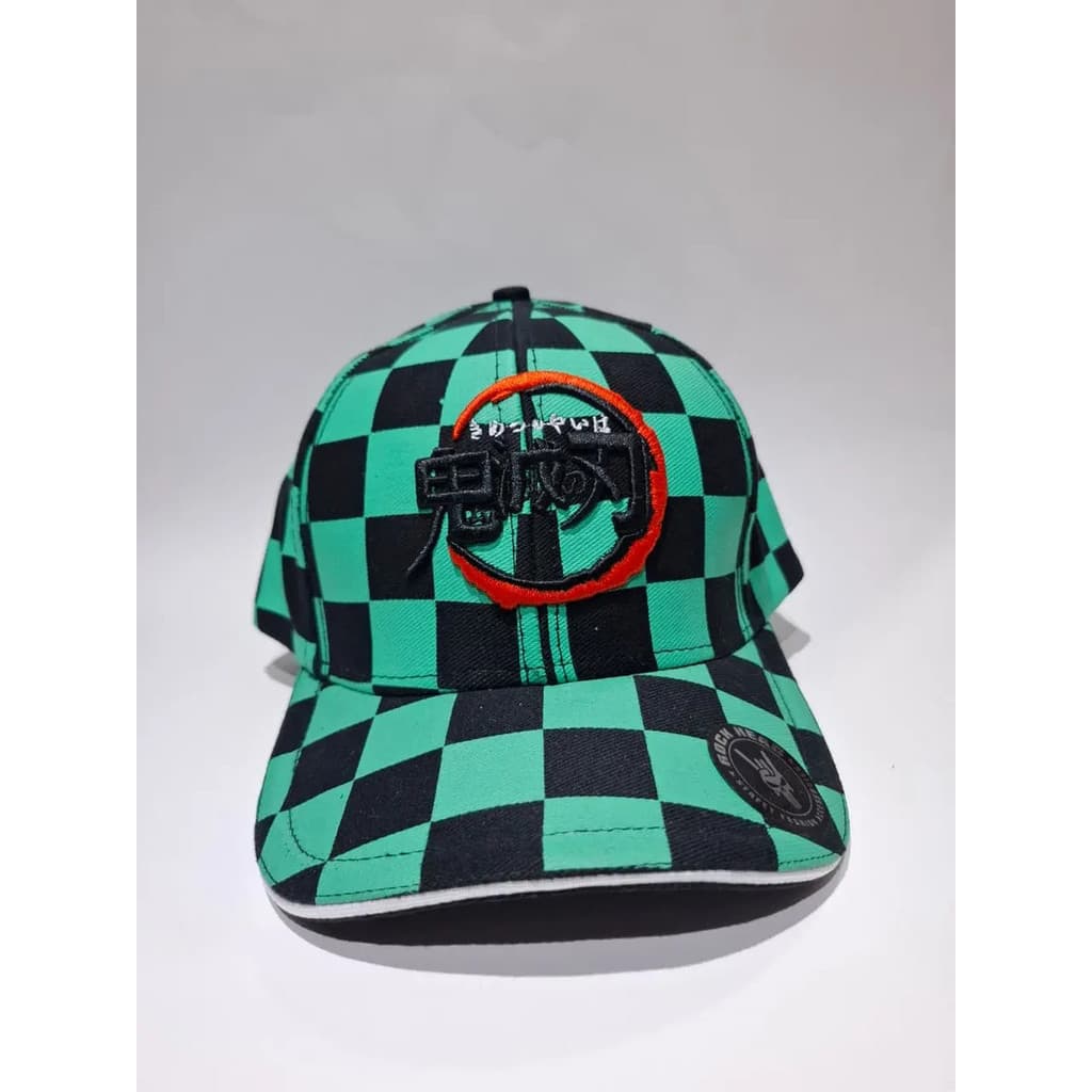 Boné Demon Slayer Logo Haori Tanjiro Kamado Anime Geek Verde Un Demon Slayer