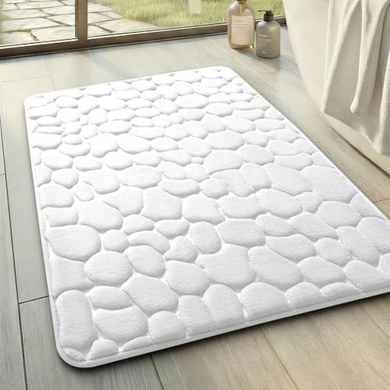 Tapete De Banho De Espuma Viscoelástica Tapetes De Banheiro De Paralelepípedos Super Absorventes De Água Para Laváveis À