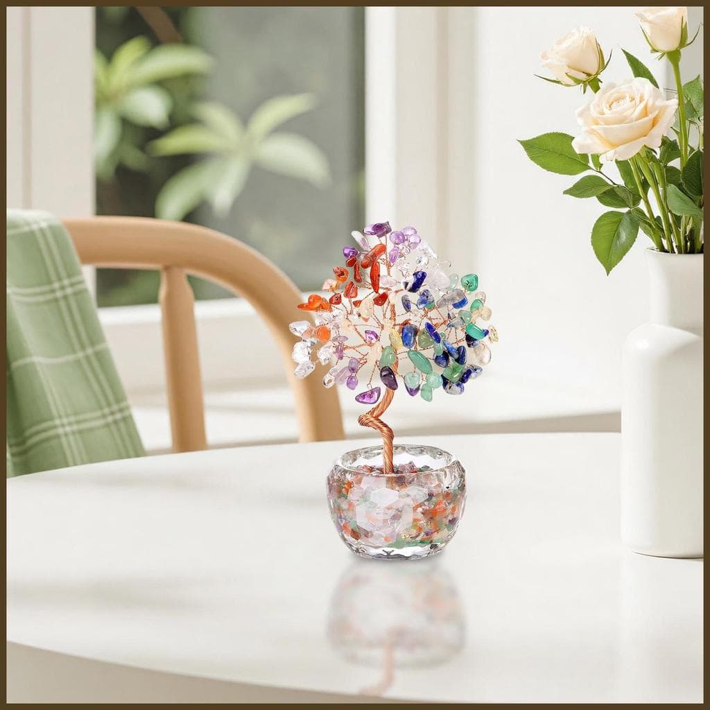 Cristal Bonsai Árvore Pedras Preciosas Ornamento Energia Positiva Decoração De Mesa Para Casa Quartos Sala Estar shopida