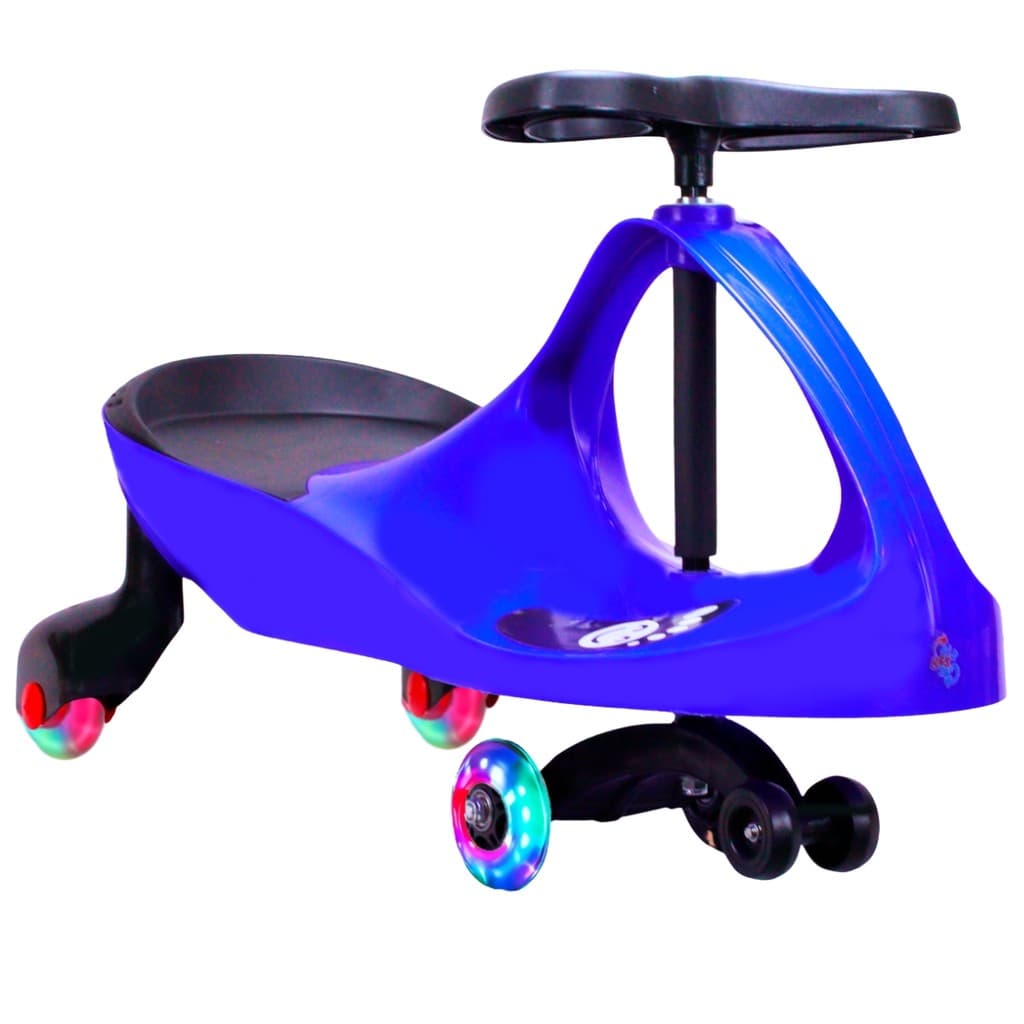 Carrinho De Rolimã Zig Zag Cor Azul e Preto 360 Com Rodas Iluminadas Infantil - Castela