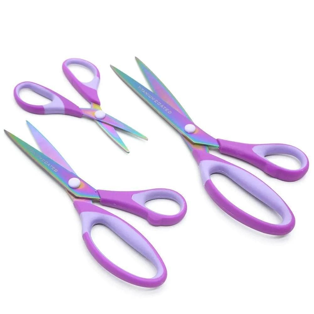Kit 3 Tesouras Costura Uso Geral Titânio Titanium Patchwork