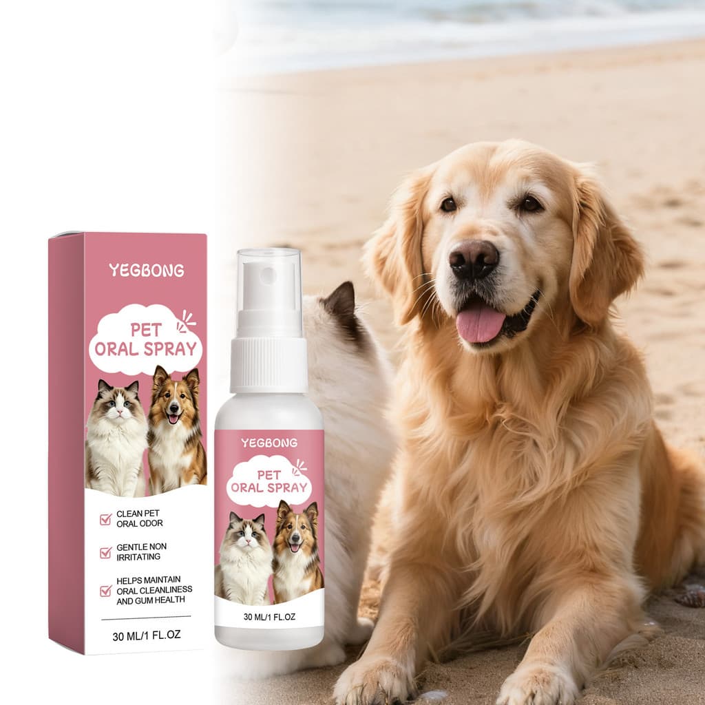 [Estoque pronto] YEGBONG Spray de cuidados bucais para animais de estimação adequado para gatos, cães, hálito fresco, li