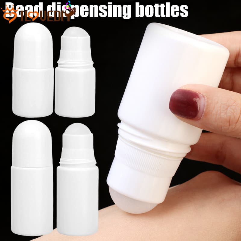 Frasco De Rolo Branco De Plástico 10/30/50ml-Garrafas Recarregáveis Vazias-Para Perfume De Óleo Essencial Desodorante DI