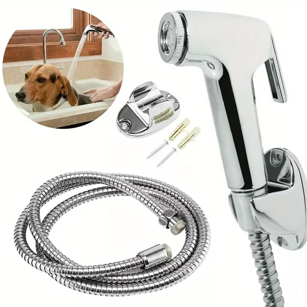 Ducha Higiênica Para Banheiro Completa Luxo Inox Núcleo Da Válvula De Cobre 1,2m Chuveirinho