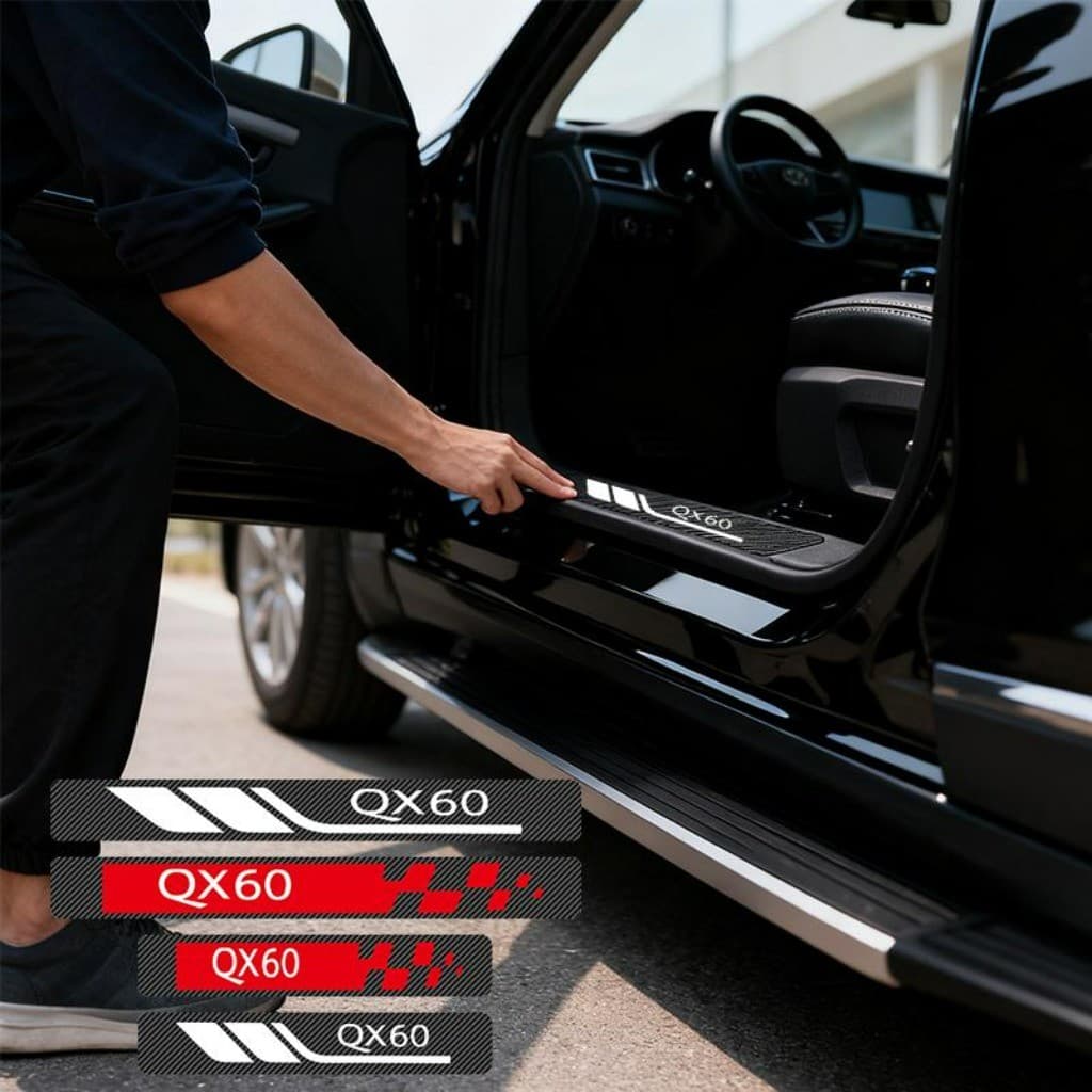 Kit 4 Peças Autocolante Protetor De Soleira De Porta Automotiva Acessórios Para Carro For Infiniti QX60 Autograph