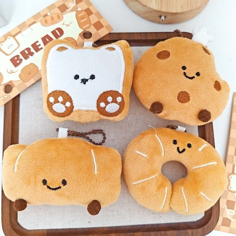 Chaveiro Decorativo em Forma de Donut de Desenho Animado - Ornamento de Charme - Presentes de Aniversário - Chaveiros de