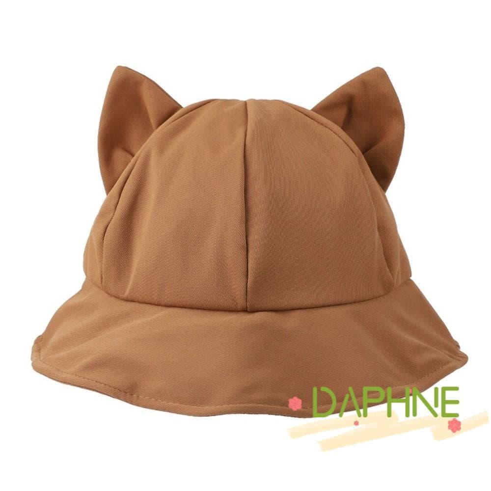 Chapéu Balde Com Orelhas De Gato DAPHNE , De Pescador Dobrável Protetor Solar Aba Larga Anti-UV
