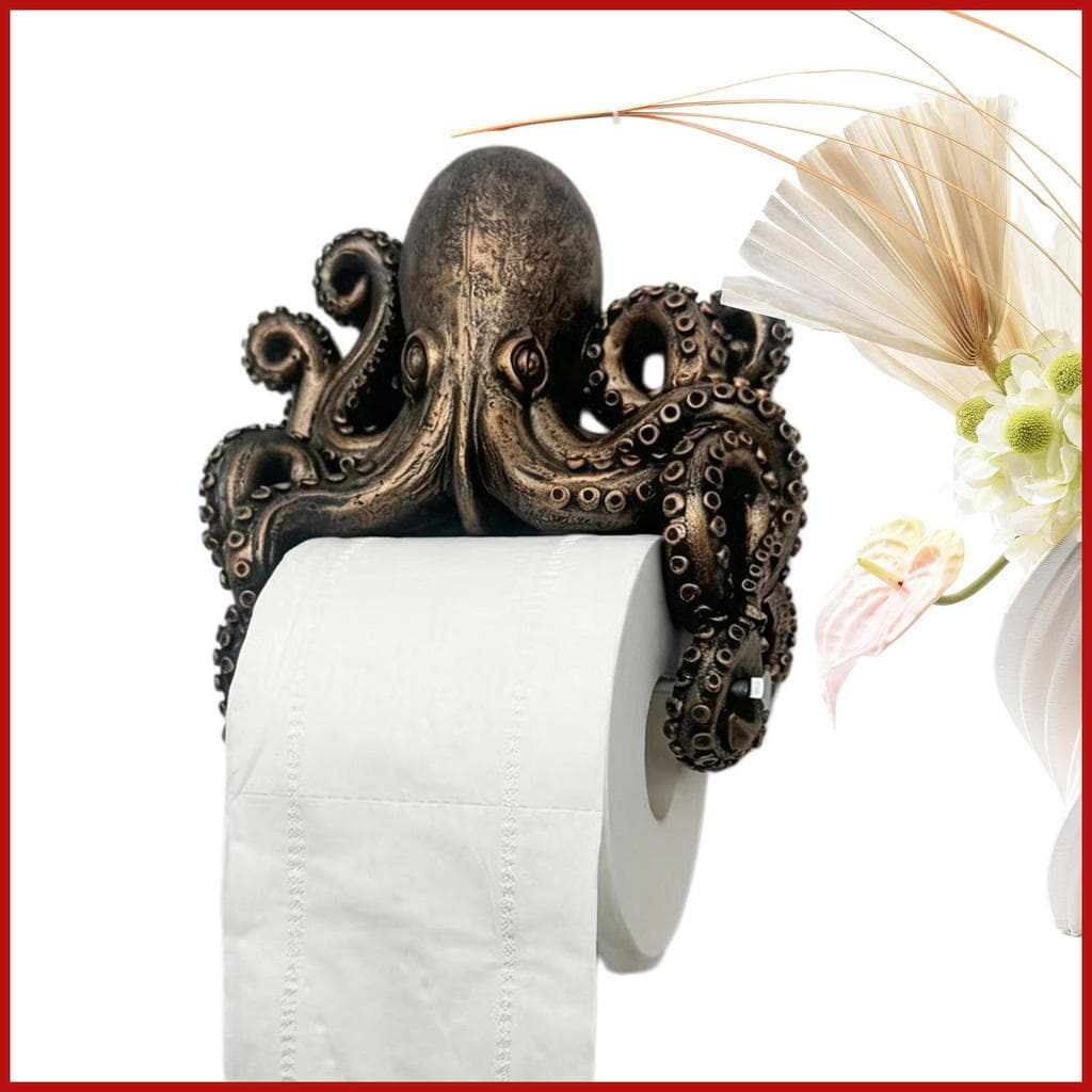 Suporte De Papel Higiênico Costeiro Resina Fixado Na Parede Organizador Decorativo Mar Animal Rolo Titular Para Casa pom