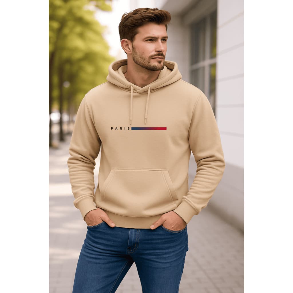 Moletom Paris Masculino Canguru Com Capuz Casual Inverno