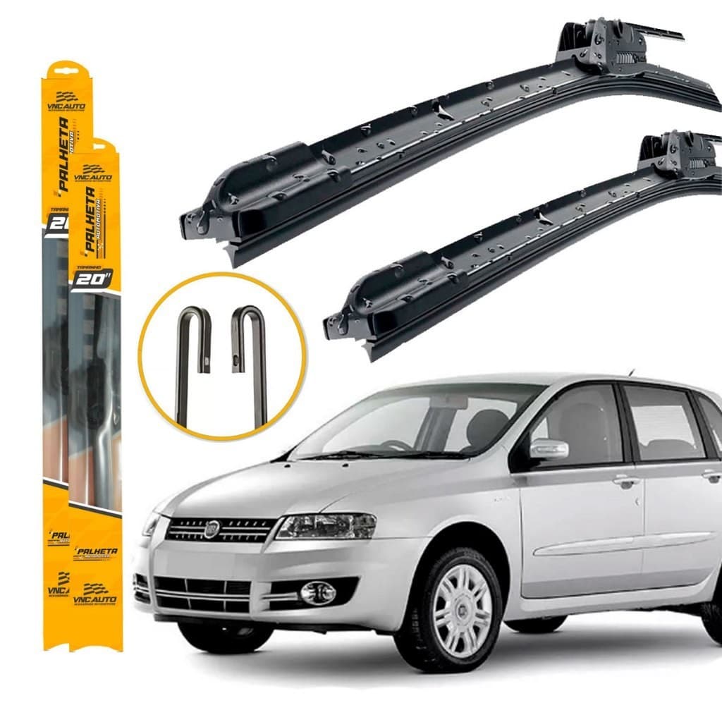 Par Palhetas para Limpador Parabrisa Dianteiro para Fiat Stilo 2002 2003 2004 2005 2006 2007 2008 20