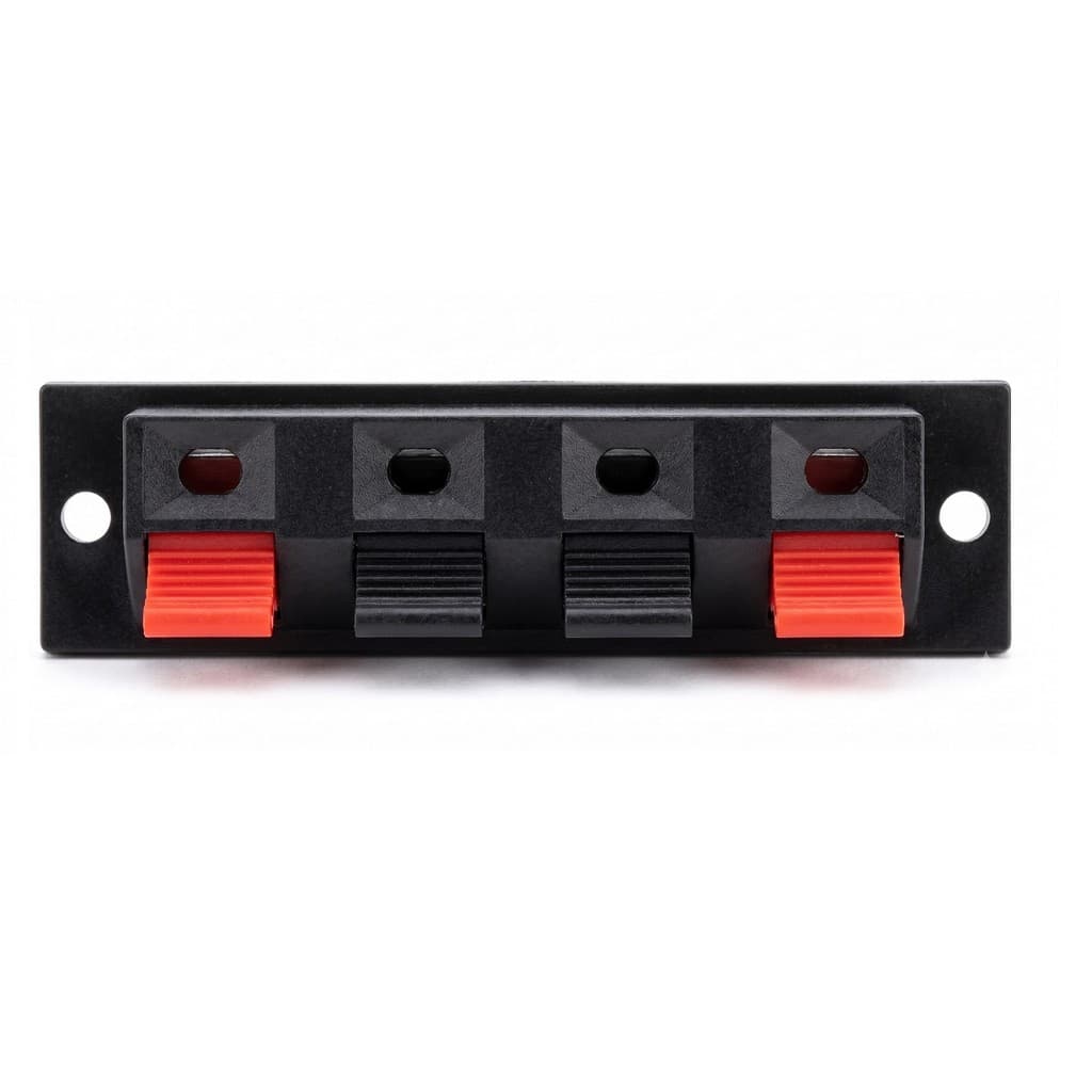 Borne Mola Retangular 4 Terminais WP4-7 Conector Pressão Caixa de Som 28.053.2