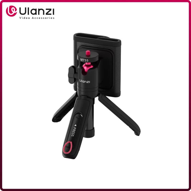 Ulanzi MT55 SnapGo Mini Selfie Stick Tripé Com Montagem De 1/4 " 360 ° Modo Ball Head Mantis Para Câmeras De Ação Phone
