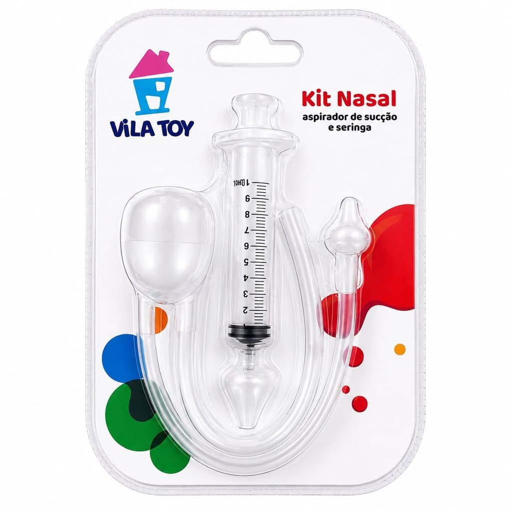 Kit Nasal Infantil – Aspirador Nasal + Seringa Higiene e Descongestão Segura para Bebê